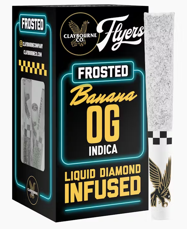 Claybourne Co. Banana OG Frosted Flyers Infused Joints x 5 Multi Pack