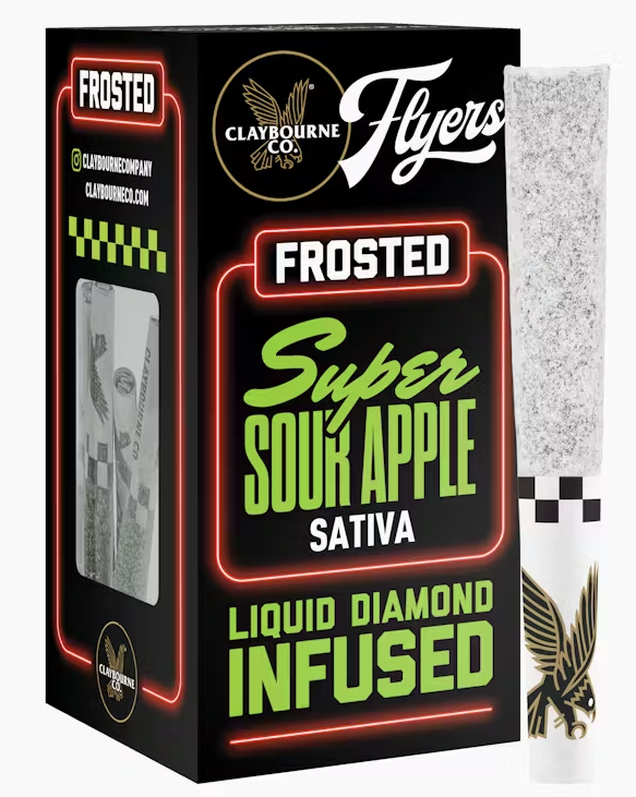 Claybourne Co. Sour Apple Frosted Flyers Infused Joints x 5 Multi Pack